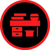 Glyph Red Icons Design vector