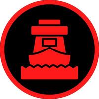 Glyph Red Icons Design vector