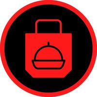 Glyph Red Icons Design vector