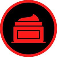Glyph Red Icons Design vector