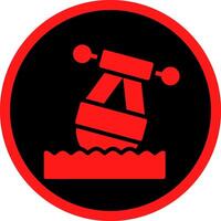 Glyph Red Icons Design vector