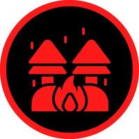 Glyph Red Icons Design vector