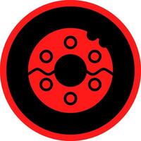 Glyph Red Icons Design vector