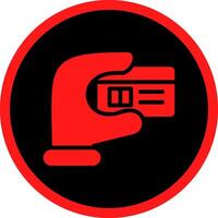 Glyph Red Icons Design vector