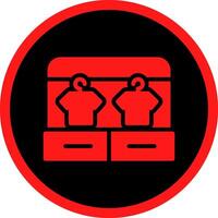 Glyph Red Icons Design vector