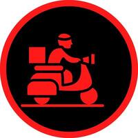 Glyph Red Icons Design vector
