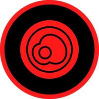 Glyph Red Icons Design vector
