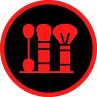 Glyph Red Icons Design vector