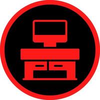 Glyph Red Icons Design vector