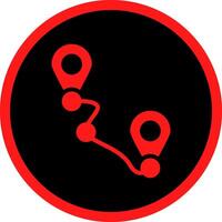 Glyph Red Icons Design vector