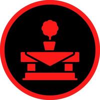 Glyph Red Icons Design vector