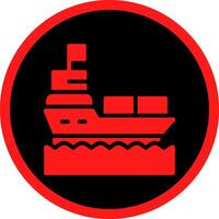 Glyph Red Icons Design vector