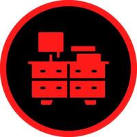 Glyph Red Icons Design vector