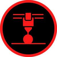 Glyph Red Icons Design vector