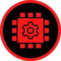 Glyph Red Icons Design vector