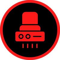 Glyph Red Icons Design vector