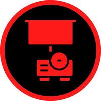 Glyph Red Icons Design vector