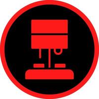 Glyph Red Icons Design vector