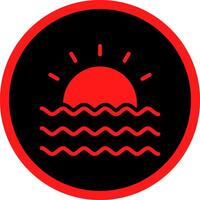 Glyph Red Icons Design vector