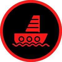 Glyph Red Icons Design vector