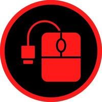 Glyph Red Icons Design vector