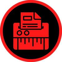 Glyph Red Icons Design vector