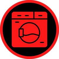 Glyph Red Icons Design vector