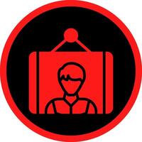Glyph Red Icons Design vector