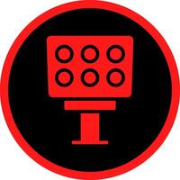 Glyph Red Icons Design vector