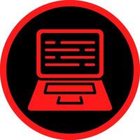 Glyph Red Icons Design vector