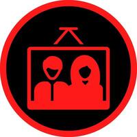 Glyph Red Icons Design vector