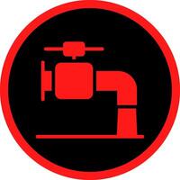 Glyph Red Icons Design vector
