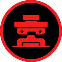 Glyph Red Icons Design vector