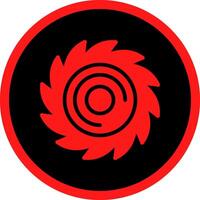 Glyph Red Icons Design vector