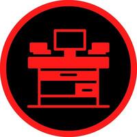 Glyph Red Icons Design vector