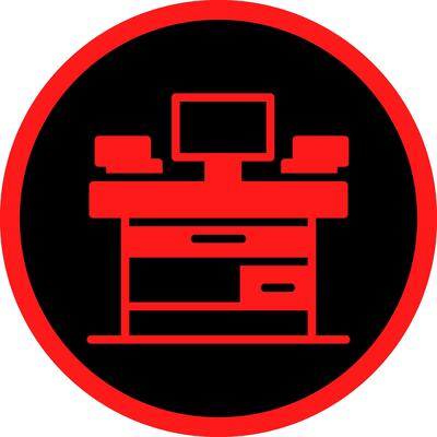 Glyph Red Icons Design