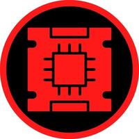 Glyph Red Icons Design vector