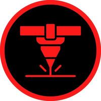 Glyph Red Icons Design vector