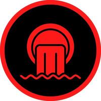 Glyph Red Icons Design vector