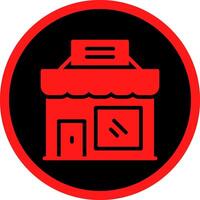 Glyph Red Icons Design vector