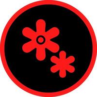 Glyph Red Icons Design vector