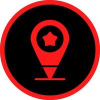 Glyph Red Icons Design vector