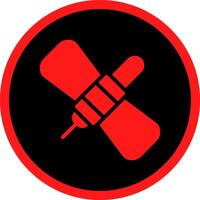 Glyph Red Icons Design vector