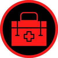 Glyph Red Icons Design vector