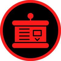 Glyph Red Icons Design vector