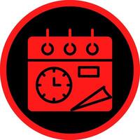 Glyph Red Icons Design vector