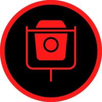Glyph Red Icons Design vector
