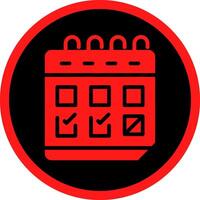 Glyph Red Icons Design vector