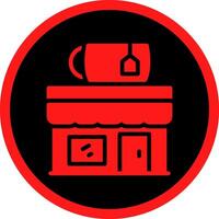 Glyph Red Icons Design vector