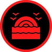Glyph Red Icons Design vector